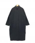 mizuiro-indミズイロインド）の古着「スタンドカラーウールコート」｜ブラック