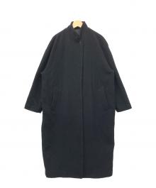 mizuiro-ind（ミズイロインド）の古着「スタンドカラーウールコート」｜ブラック