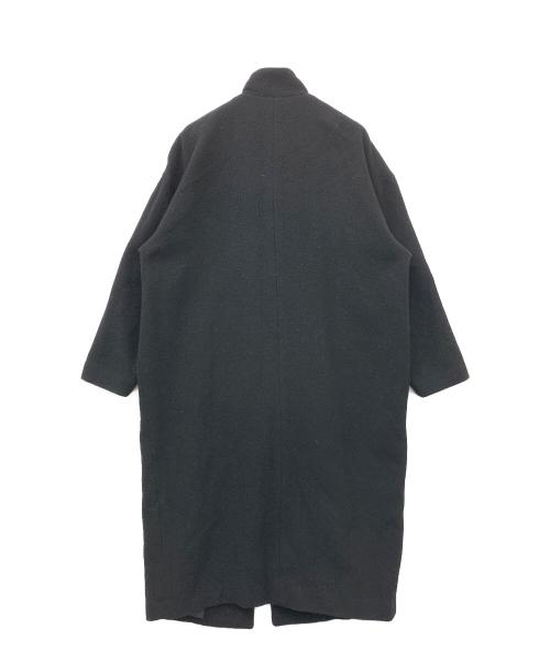 mizuiro-ind（ミズイロインド）mizuiro-ind (ミズイロインド) スタンドカラーウールコート ブラック サイズ:-の古着・服飾アイテム