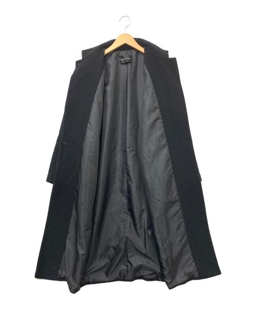 mizuiro-ind（ミズイロインド）mizuiro-ind (ミズイロインド) スタンドカラーウールコート ブラック サイズ:-の古着・服飾アイテム