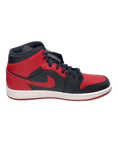 NIKE（ナイキ）NIKE (ナイキ) AIR JORDAN1 MID ブラック×レッド サイズ:27.5cmの古着・服飾アイテム