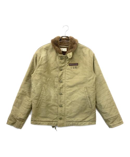 HOUSTON（ヒューストン）HOUSTON (ヒューストン) N-1デッキジャケット オリーブ サイズ:42の古着・服飾アイテム