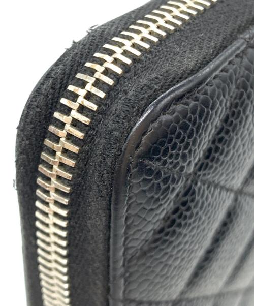 CHANEL（シャネル）CHANEL (シャネル) マトラッセ クラシックロングジップウォレット ブラックの古着・服飾アイテム