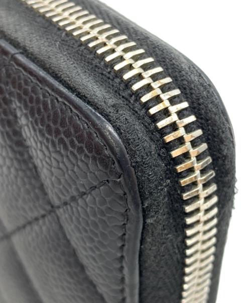 CHANEL（シャネル）CHANEL (シャネル) マトラッセ クラシックロングジップウォレット ブラックの古着・服飾アイテム