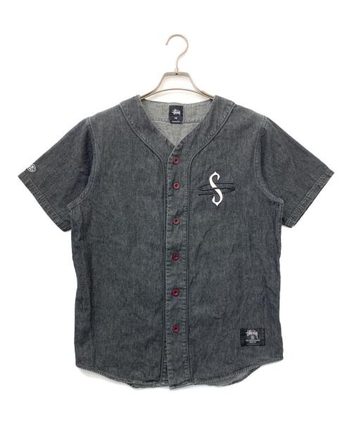 stussy（ステューシー）stussy (ステューシー) ベースボールシャツ ブラック サイズ:Sの古着・服飾アイテム