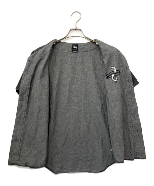 stussy（ステューシー）stussy (ステューシー) ベースボールシャツ ブラック サイズ:Sの古着・服飾アイテム