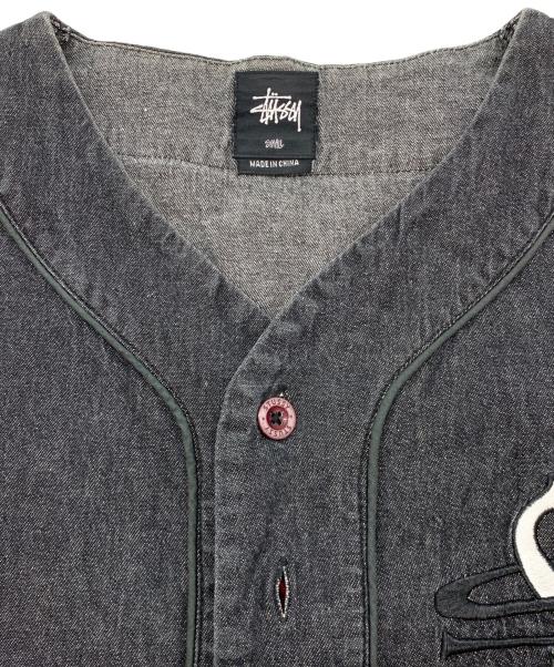 stussy（ステューシー）stussy (ステューシー) ベースボールシャツ ブラック サイズ:Sの古着・服飾アイテム