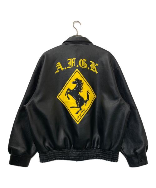 A FEW GOOD KIDS（アフューグッドキッズ）A FEW GOOD KIDS (アフューグッドキッズ) フェイクレザースタジャン ブラック サイズ:XLの古着・服飾アイテム