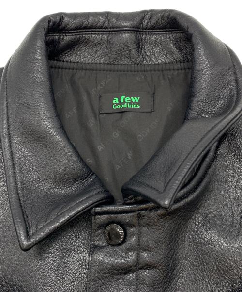 A FEW GOOD KIDS（アフューグッドキッズ）A FEW GOOD KIDS (アフューグッドキッズ) フェイクレザースタジャン ブラック サイズ:XLの古着・服飾アイテム