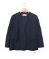 TOMORROW LAND（トゥモローランド）の古着「ノーカラージャケット」｜ネイビー