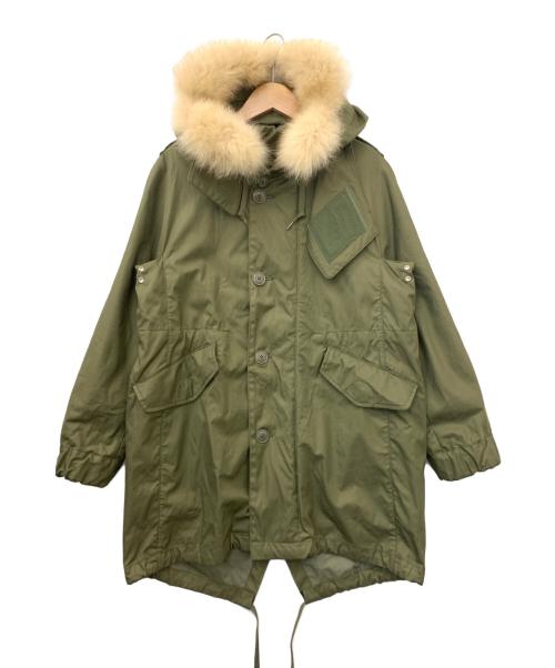 TOMORROW LAND（トゥモローランド）TOMORROW LAND (トゥモローランド) モッズコート グリーン サイズ:38の古着・服飾アイテム