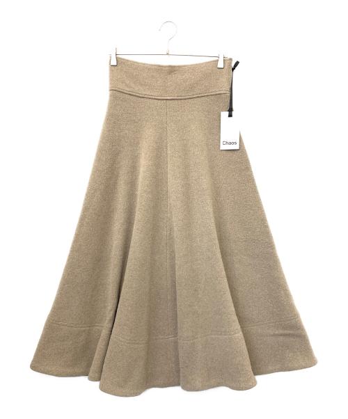 CHAOS（カオス）Chaos (カオス) ニットスカート ブラウン サイズ:36の古着・服飾アイテム