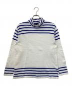 MOJITOモヒート）の古着「ボーダーニット」｜ホワイト×ブルー