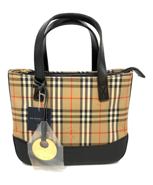 BURBERRY（バーバリー）BURBERRY (バーバリー) ノバチェック ハンドバッグ ブラウンの古着・服飾アイテム
