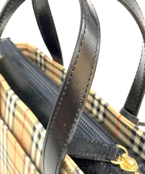 BURBERRY（バーバリー）BURBERRY (バーバリー) ノバチェック ハンドバッグ ブラウンの古着・服飾アイテム