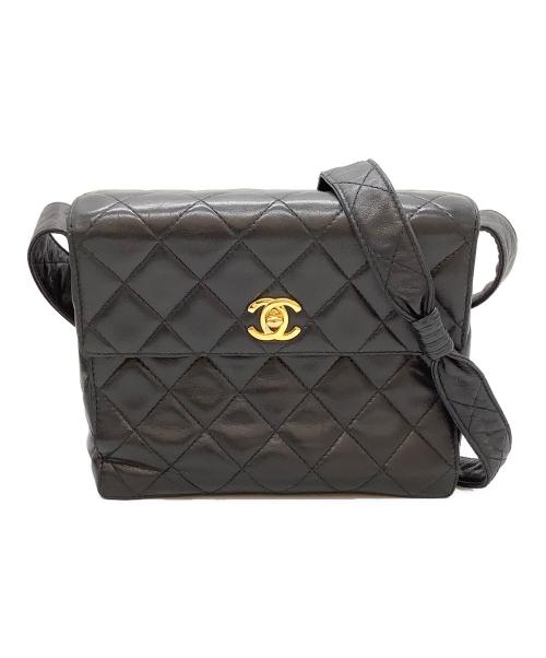 CHANEL（シャネル）CHANEL (シャネル) マトラッセ フラップショルダーバッグ ブラックの古着・服飾アイテム