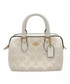 COACHコーチ）の古着「シグネチャー ミニバッグ」｜ホワイト