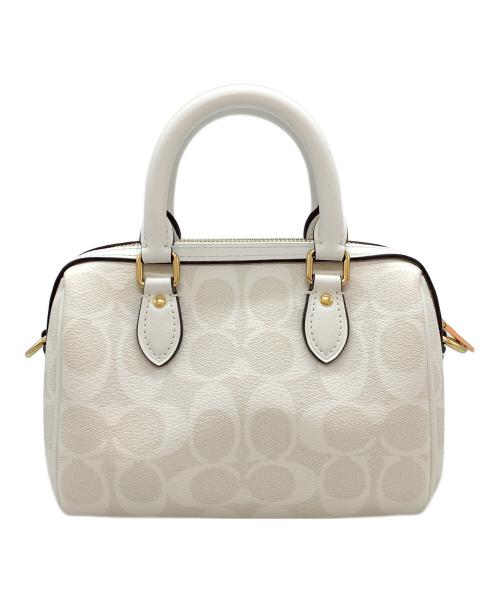 COACH（コーチ）COACH (コーチ) シグネチャー ミニバッグ ホワイトの古着・服飾アイテム