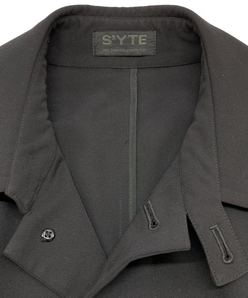 s'yte（サイト）s'yte (サイト) ドローストリングコート ブラック サイズ:3の古着・服飾アイテム