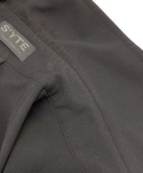 s'yte（サイト）s'yte (サイト) ドローストリングコート ブラック サイズ:3の古着・服飾アイテム