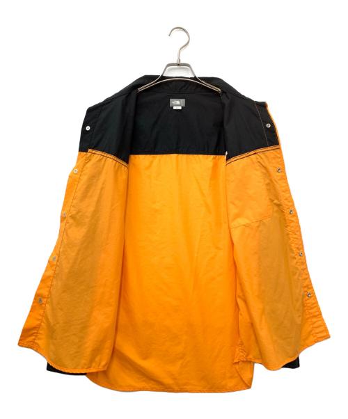 THE NORTH FACE（ザ ノース フェイス）THE NORTH FACE (ザ ノース フェイス) ロングスリーブヌプシシャツ オレンジ×ブラック サイズ:Lの古着・服飾アイテム