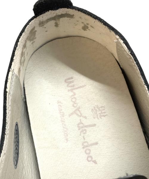 Whoop-de-doo（フープディドゥ）Whoop-de-doo (フープディドゥ) メッシュレザー革巻きスニーカー ブラック サイズ:44の古着・服飾アイテム