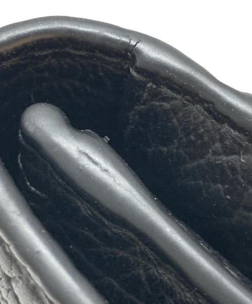 Maison Margiela（メゾンマルジェラ）Maison Margiela (メゾンマルジェラ) グレインレザースリーフォールドウォレット ブラックの古着・服飾アイテム