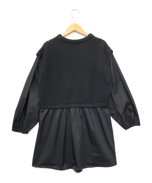 TORRAZZO DONNA（トラッゾドンナ）TORRAZZO DONNA (トラッゾドンナ) アラン柄ニット×ブラウス ブラック サイズ:FREEの古着・服飾アイテム