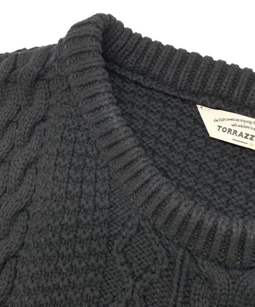 TORRAZZO DONNA（トラッゾドンナ）TORRAZZO DONNA (トラッゾドンナ) アラン柄ニット×ブラウス ブラック サイズ:FREEの古着・服飾アイテム