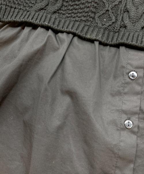 TORRAZZO DONNA（トラッゾドンナ）TORRAZZO DONNA (トラッゾドンナ) アラン柄ニット×ブラウス ブラック サイズ:FREEの古着・服飾アイテム