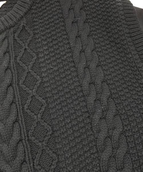 TORRAZZO DONNA（トラッゾドンナ）TORRAZZO DONNA (トラッゾドンナ) アラン柄ニット×ブラウス ブラック サイズ:FREEの古着・服飾アイテム