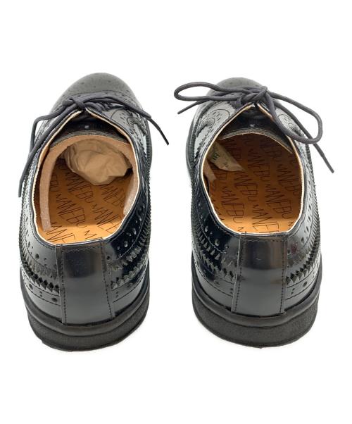 MANEBU（マネブ）MANEBU (マネブ) “UKI” FACE SKIN ウィングチップシューズ ブラック サイズ:43の古着・服飾アイテム
