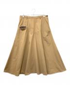 Y'sワイズ）の古着「フレアスカート」｜ブラウン