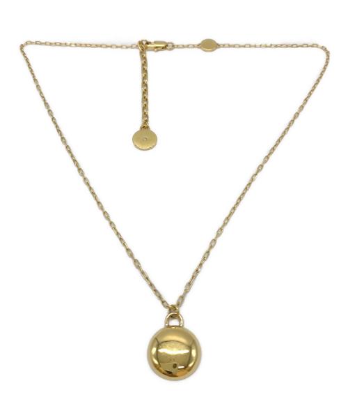 MARC JACOBS（マークジェイコブス）MARC JACOBS (マークジェイコブス) ロゴネックレス ブラック×ゴールドの古着・服飾アイテム