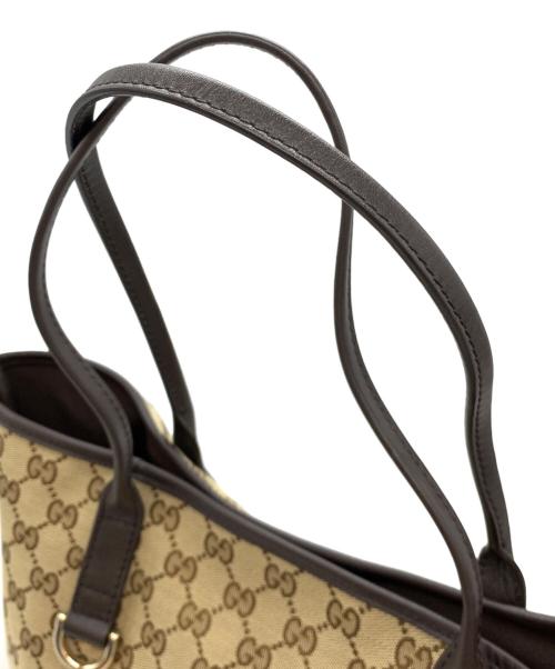 GUCCI（グッチ）GUCCI (グッチ) GGキャンバス ニューブリット トートバッグ ブラウンの古着・服飾アイテム