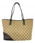 GUCCI (グッチ) GGキャンバス ニューブリット トートバッグ ブラウン：45000円
