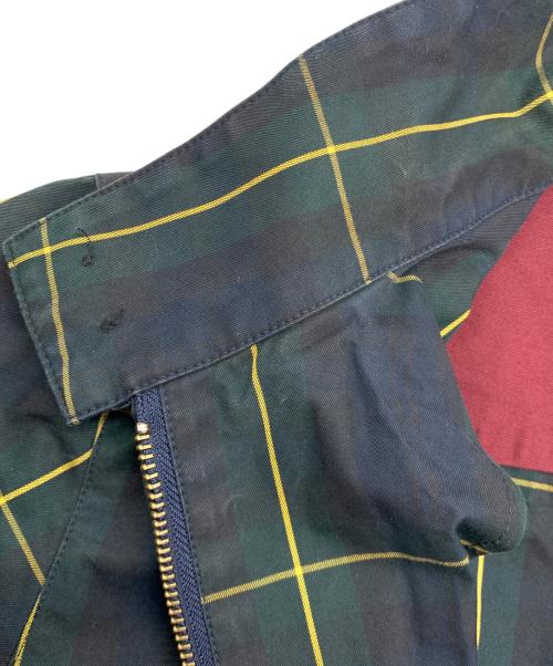 FRED PERRY（フレッドペリー）FRED PERRY (フレッドペリー) ハリントンジャケット グリーン×ネイビー サイズ:Mの古着・服飾アイテム