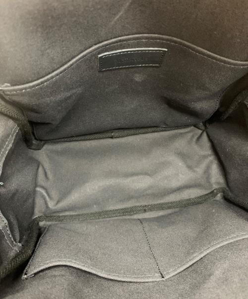 MORMYRUS（モルミルス）MORMYRUS (モルミルス) レザー スクエア トートバッグ ブラックの古着・服飾アイテム