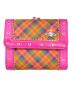 Vivienne Westwood（ヴィヴィアンウエストウッド）の古着「3つ折り財布」｜ショッキングピンク×オレンジ×グリーン