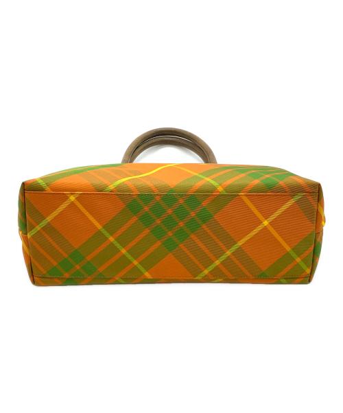 Vivienne Westwood（ヴィヴィアンウエストウッド）Vivienne Westwood (ヴィヴィアンウエストウッド) トートバッグ オレンジ×グリーンの古着・服飾アイテム