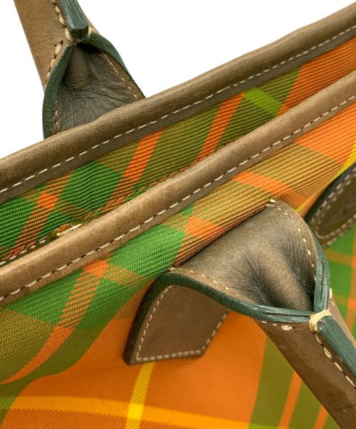 Vivienne Westwood（ヴィヴィアンウエストウッド）Vivienne Westwood (ヴィヴィアンウエストウッド) トートバッグ オレンジ×グリーンの古着・服飾アイテム