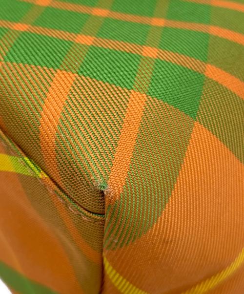 Vivienne Westwood（ヴィヴィアンウエストウッド）Vivienne Westwood (ヴィヴィアンウエストウッド) トートバッグ オレンジ×グリーンの古着・服飾アイテム