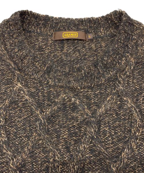 ARAMIS（アラミス）ARAMIS (アラミス) 薄手ニット ブラウン サイズ:Lの古着・服飾アイテム