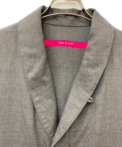 sage de cret（サージュデクレ）sage de cret (サージュデクレ) ウールコットンシャツ グレー サイズ:Lの古着・服飾アイテム