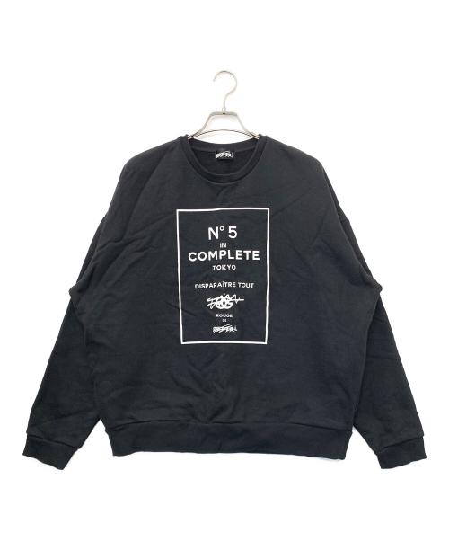 genzai（ゲンザイ）genzai (ゲンザイ) プリントスウェット ブラック サイズ:XLの古着・服飾アイテム