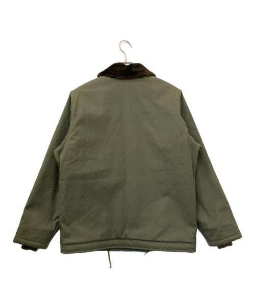 HOUSTON（ヒューストン）HOUSTON (ヒューストン) セルビッジダックN-1 デッキジャケット オリーブ サイズ:40の古着・服飾アイテム
