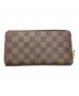 LOUIS VUITTON (ルイ ヴィトン) ダミエ ジッピー ウォレット ブラウン：18000円