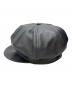 Schott (ショット) LEATHER NEWS BOY CAP ブラック：10000円