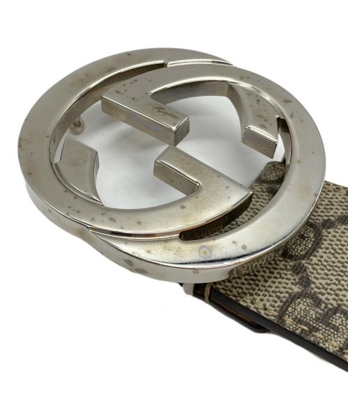 GUCCI（グッチ）GUCCI (グッチ) インターロッキングGバックルベルト ベージュの古着・服飾アイテム