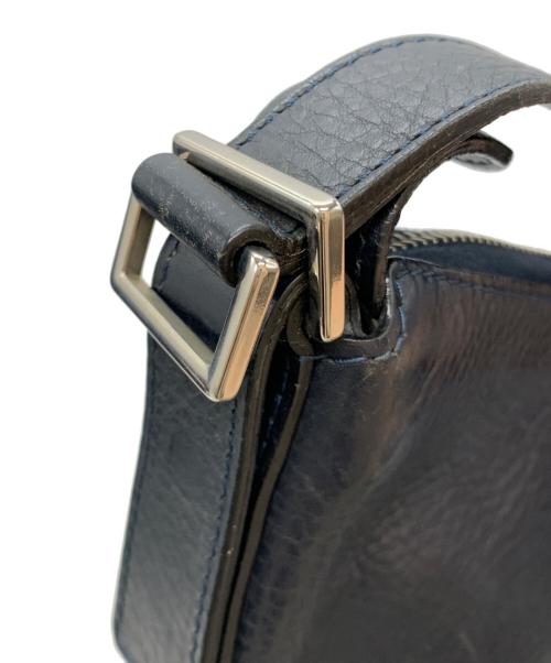 HIROFU（ヒロフ）HIROFU (ヒロフ) ソーロ レザーショルダーバッグS ネイビーの古着・服飾アイテム